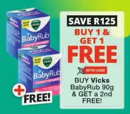 Checkers Vicks BabyRub offer