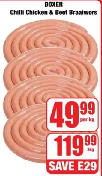 Boxer BOXER Chilli Chicken & Beef Braaiwors offer