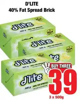 Boxer D'LITE 40% Fat Spread Brick offer