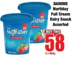 Boxer DANONE Nurtiday Full Cream Dairy Snack Assorted offer
