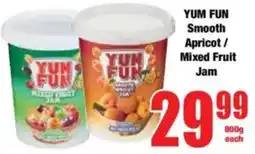 Boxer YUM FUN Smooth Apricot/ Mixed Fruit Jam offer