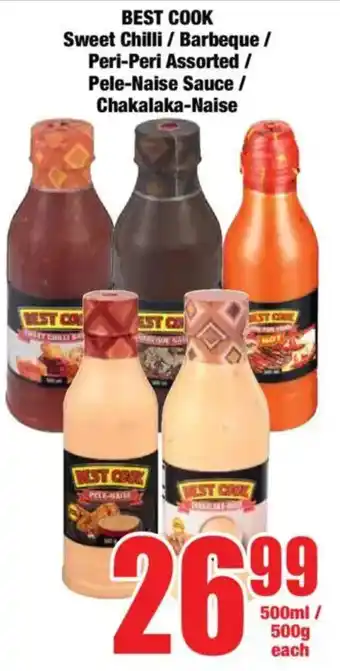 Boxer BEST COOK Sweet Chilli/ Barbeque/ Peri-Peri Assorted/ Pele-Naise Sauce/ Chakalaka-Naise offer