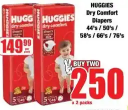 Boxer HUGGIES Dry Comfort Diapers offer