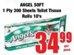 Boxer ANGEL SOFT 1 Ply 300 Sheets Toilet Tissue Rolls offer