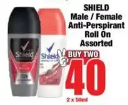 Boxer SHIELD Male/ Female Anti-Perspirant Roll On Assorted offer