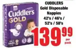 Boxer CUDDLERS Gold Disposable Nappies offer