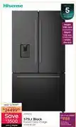 Bradlows Hisense 575L Black French Door Fridge H760FSB-WD 10291720 offer