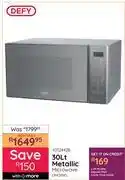 Bradlows Defy 30L Metallic Microwave DMO390 10124426 offer