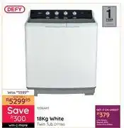 Bradlows Defy 18Kg White Twin Tub DTT180 10064411 offer