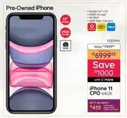 Bradlows Apple iPhone 11 CPO 64GB 10301446 offer