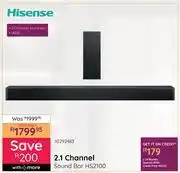 Bradlows Hisense 2.1 Channel Soundbar HS2100 10292483 offer