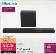 Bradlows Hisense 3.1 Channel Soundbar HS3100 10298676 offer