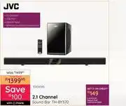Bradlows JVC 2.1 Channel Sound Bar TH-BY370 10103795 offer