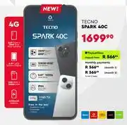 Edgars Tecno Spark 40C Smartphone offer