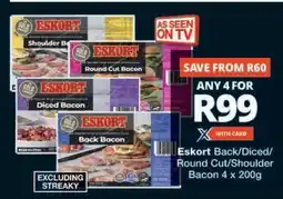 Checkers Eskort Back/Diced/Round Cut/Shoulder Bacon offer