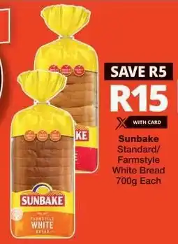 Checkers Sunbake Standard/Farmstyle White Bread offer