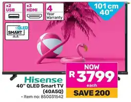 Game Hisense 40" QLED Smart TV offer