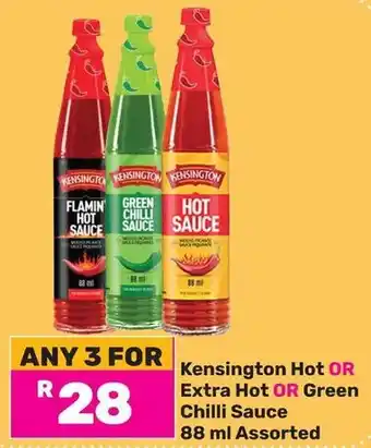 Game Kensington Hot OR Extra Hot OR Green Chilli Sauce Assorted offer