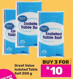 Game Great Value Iodated Table Salt offer