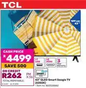 Game TCL 43 (109cm) QLED Smart Google TV 43S5K offer