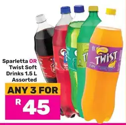 Game Sparletta OR Twist Soft Drinks Assorted offer