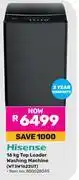 Game Hisense 16Kg Top Loader Washing Machine WT3W1622UT offer