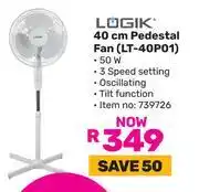 Game Logik 40cm Pedestal Fan LT-40P01 offer