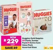 Game Huggies Gold Nappies Or Pants JP Or Extra Care VP Assorted Sizes-Each offer