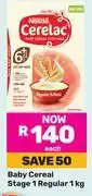 Game Nestle Baby Cereal Stage 1 Regular-1Kg Each offer