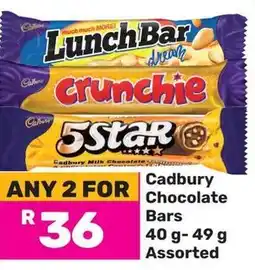 Game Cadbury Chocolate Bars Assorted offer