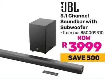 Game JBL 3.1 Channel Soundbar with Subwoofer offer