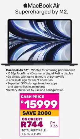 Game MacBook Air 13" M2 offer