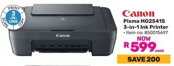 Game Canon Pixma MG2541S 3-in-1 Ink Printer offer