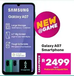 Game SAMSUNG Galaxy A07 Smartphone offer