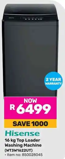 Game Hisense Top Loader Washing Machine offer