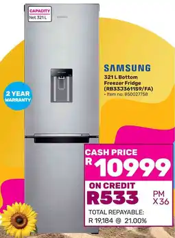 Game SAMSUNG Bottom Freezer Fridge offer