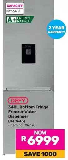 Game DEFY Bottom Fridge Freezer Water Dispenser offer