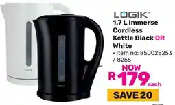 Game LOGIK Immerse Cordless Kettle Black OR White offer
