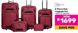 Game Mainstays Red Luggage Set offer