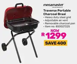 Game Megamaster Traverse Portable Charcoal Braai offer