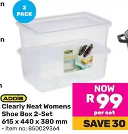 Game ADDIS Clearly Neat Womens Shoe Box 2-Set offer