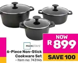 Game Mainstays Non-Stick Cookware Set offer