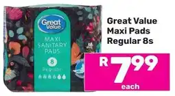 Game Great Value Maxi Pads Regular offer