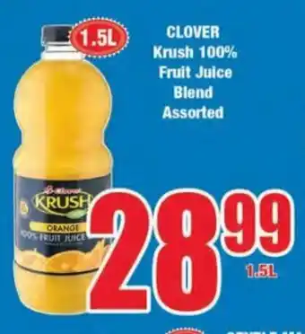 Boxer Clover Krush 100% Fruit Juice Blend Assorted 1.5L offer