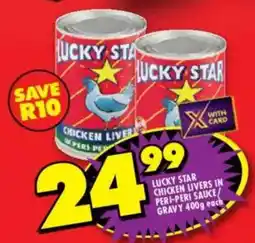 Shoprite Lucky star chicken livers in peri-peri sauce/ gravy offer