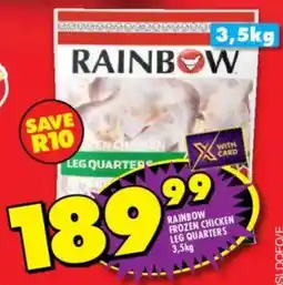 Shoprite Rainbow frozen chicken leg quarters offer