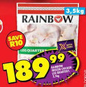 Shoprite Rainbow frozen chicken leg quarters offer