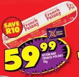 Shoprite Ritebrand French Polony offer