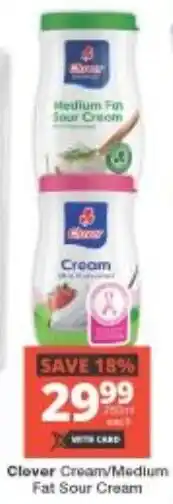 Checkers Clover Cream/ Medium Fat Sour Cream offer