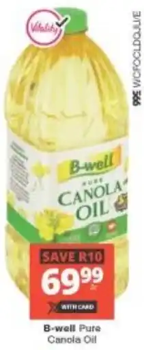 Checkers B-well Pure Canola Oil offer